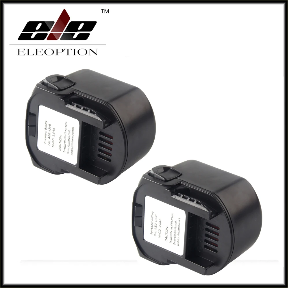 2x Eleoption font b Power b font font b Tool b font Battery AEG 12V 2000mAh