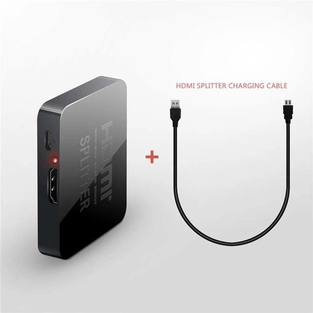 HDMI 1 in 2 out 1080p 4K 1x2 HDCP Stripper 3D Splitter Power Signal Amplifier Audio Video Distributor For Projectors, DLP, LCD