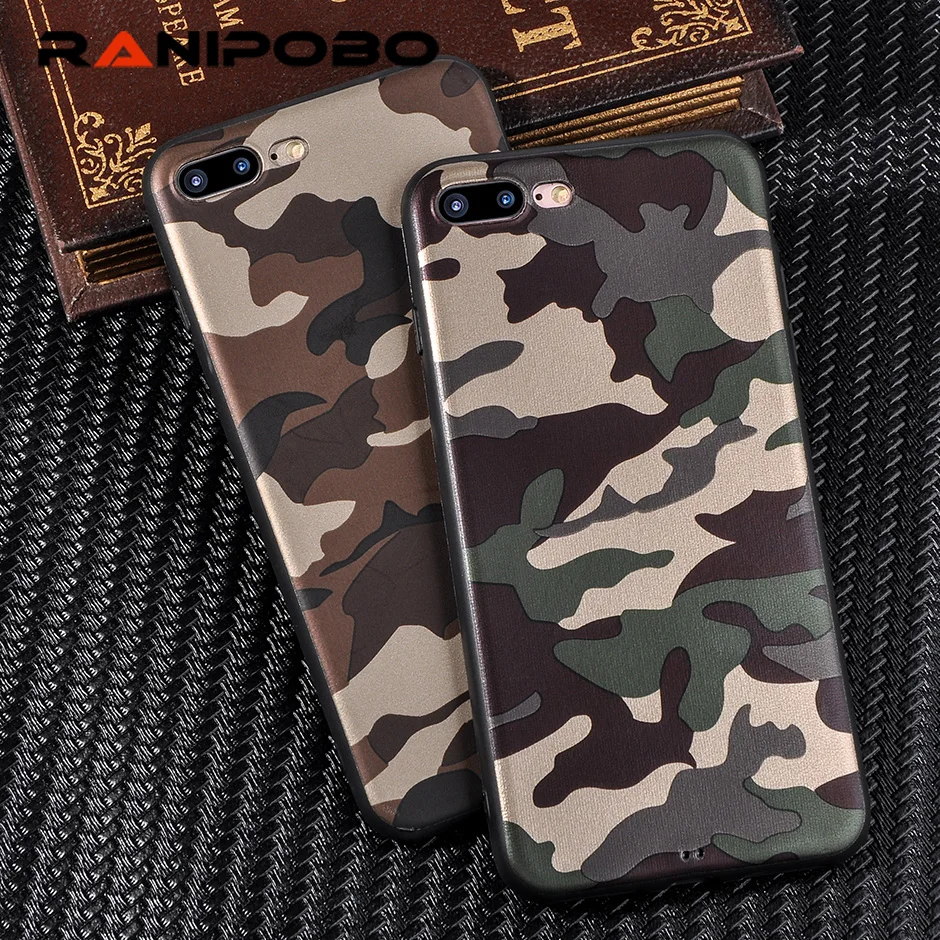 Cool Army Camo Camouflage Phone Cases For iPhone 7 7 Plus For iPhone 6 6S 7 Plus X 10 ArmyGreen