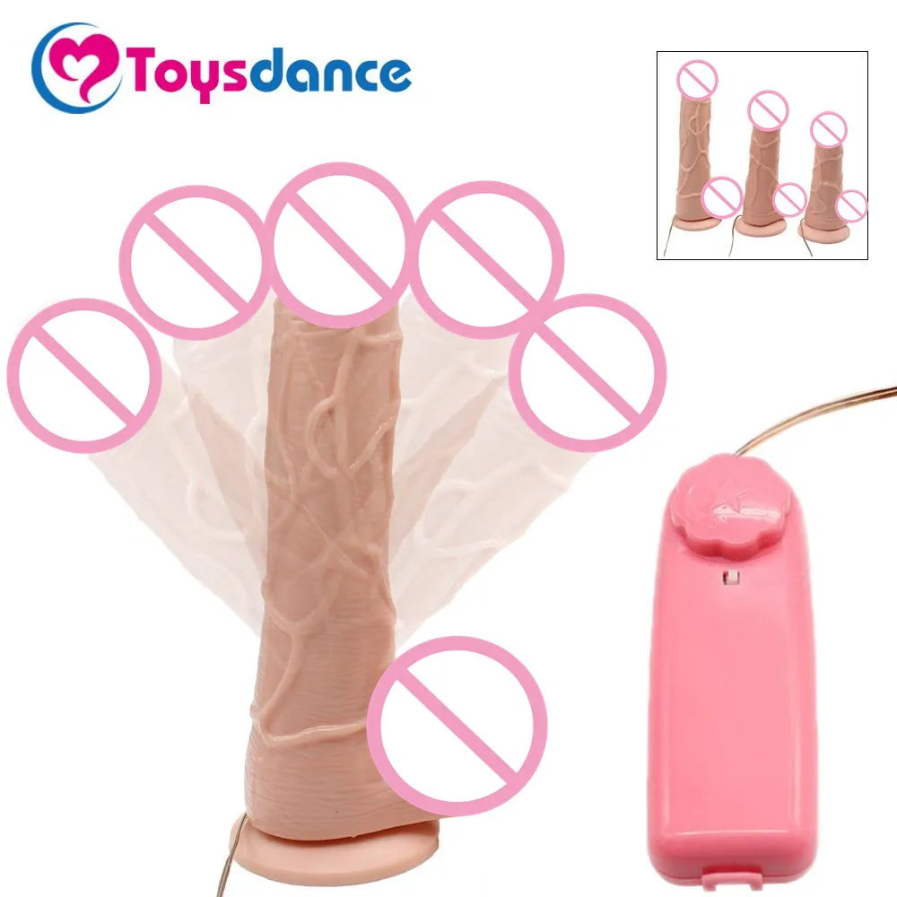 Toysdance вращение и вибрация фаллоимитатор интимные игрушки для женщин 3 Размер