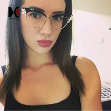 SHAUNA классический кристалл украшения для женщин оправа для очков в стиле кошачьи глаза Модные женские очки для чтения UV400