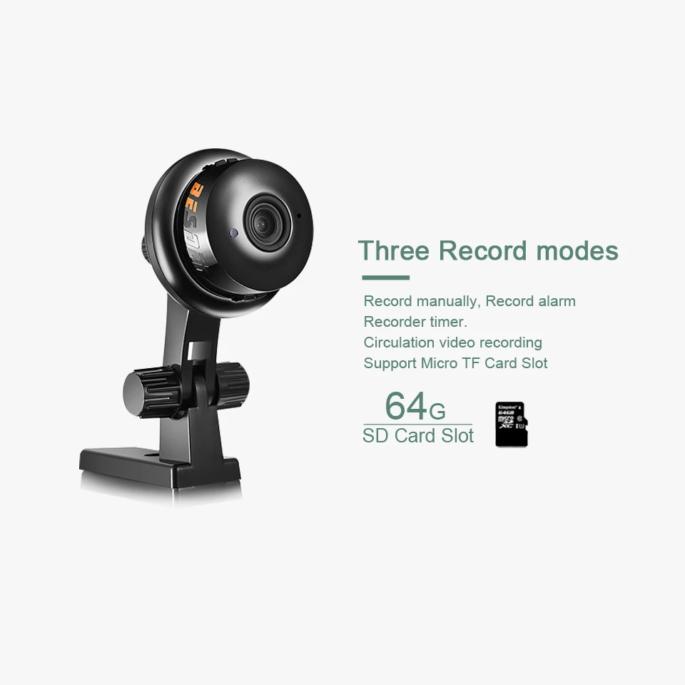 Кнопка BESDER HD 720P Мини WIFI IP камера Двусторонняя аудио ONVIF P2P Обнаружение движения