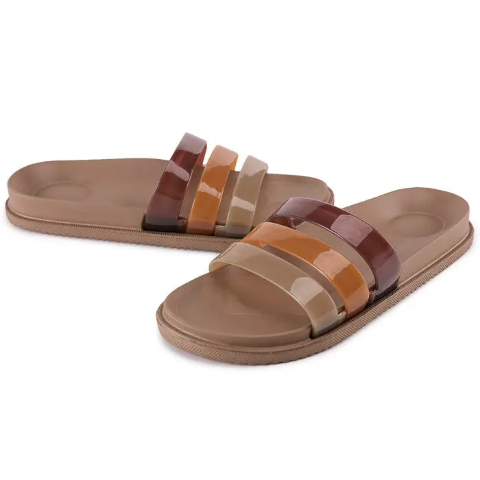 Hot Selling Men Slides Summer Beach Cool Men Outdoor Indoor Dual Purpose Flat Slipper Bathroom Antiskid Slippers (6)