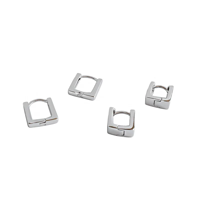 CHOZON корейские S925 Серебряные Оригинальные простые квадратные серьги для женщин ювелирные изделия