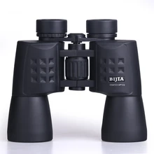 Bijia 10x50 binóculos telescópio profissional hd grande angular fmc lente óptica viva à prova dwaterproof água poderosa caça ao ar livre