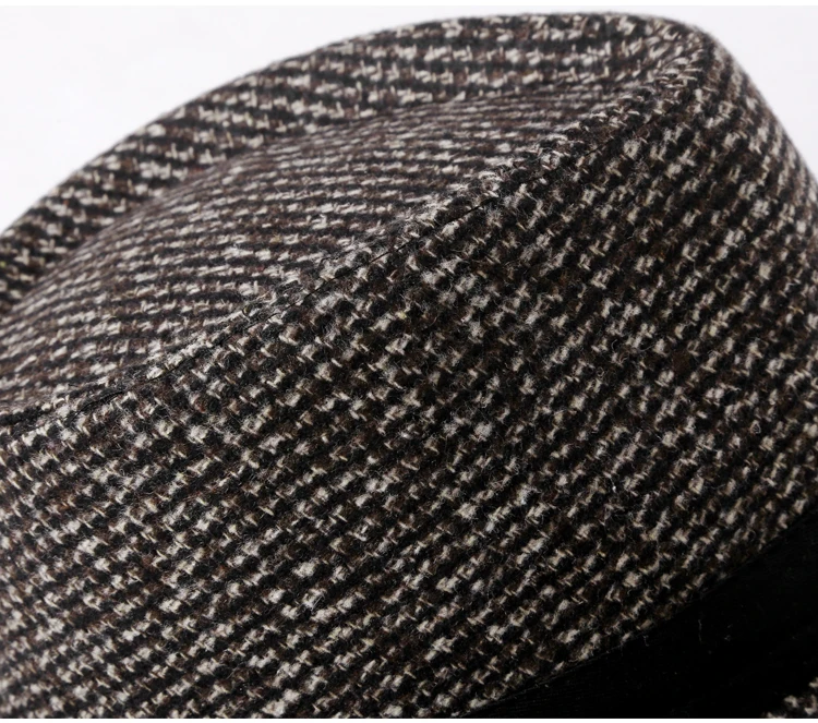 Woolen Texture European Style Jazz Hat Fisherman's Cap Men's Euramerican Fabric Gentlemen's Hat C917