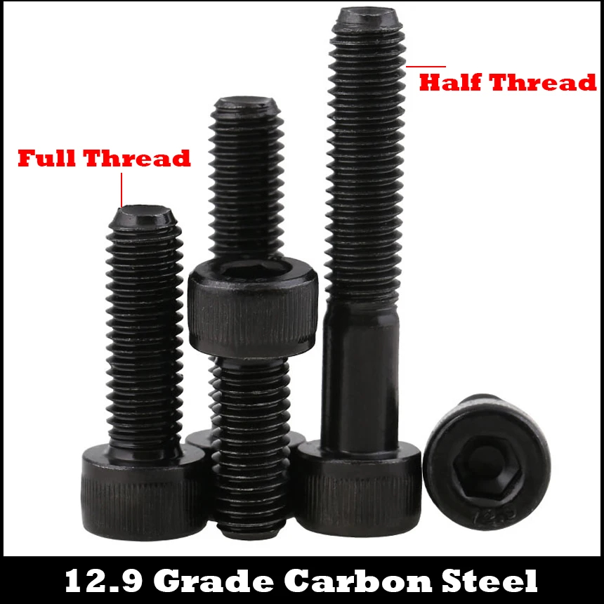 

M12 M12*90/100/110/120 M12x90/100/110/120 12.9 Grade Carbon Steel Full Thread DIN912 Cup Allen Head Bolt Hexagon Socket Screw