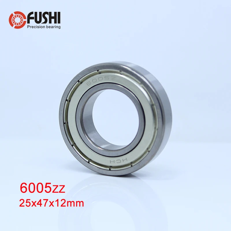 Подшипник 6005ZZ 25*47*12 мм ABEC-3 ( 4 шт.) для электрической газонокосилки глубокий паз 6005 Z