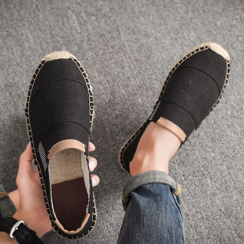 

JINBEILEE Men's Casual Walking Shoes Breathable and Comfortable Wear A Pedal Lazy Canvas Shoes Men Sneakers Men