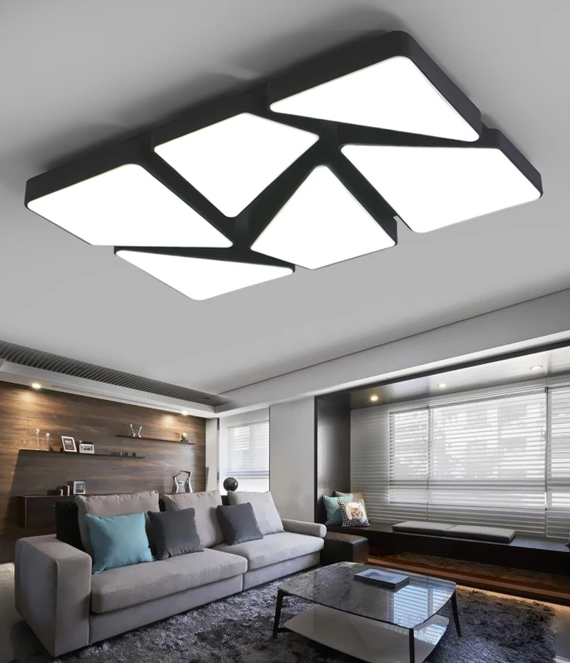 Horsten Modern Creative Acrylic LED Ceiling Lights For Living Room Bedroom Minimalist Black White Ceiling Lamp LED Home Lighting (10)