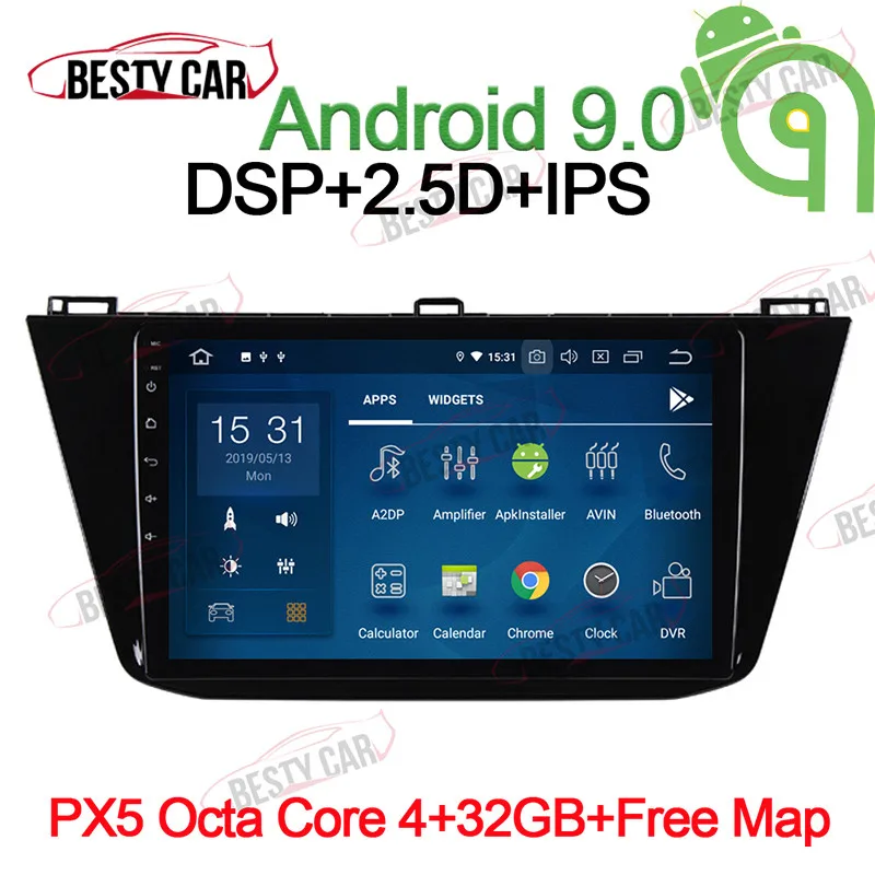 10 1 &quotAndroid 9 0 автомобильный мультимедийный плеер стерео gps навигация для VW volkswegen