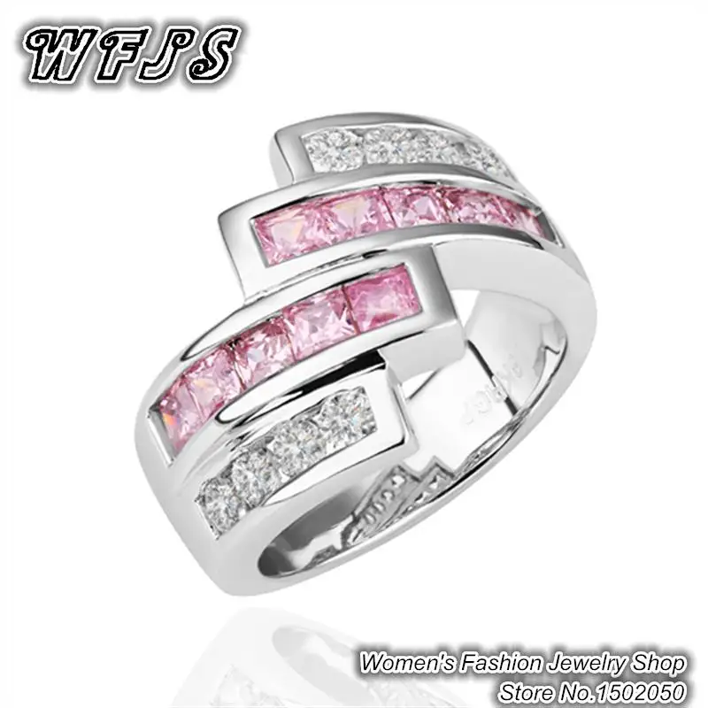 Women Purity Rings Real 18K Gold Plated Exaggerated Crystal Ring Bijoux Women Ring for women