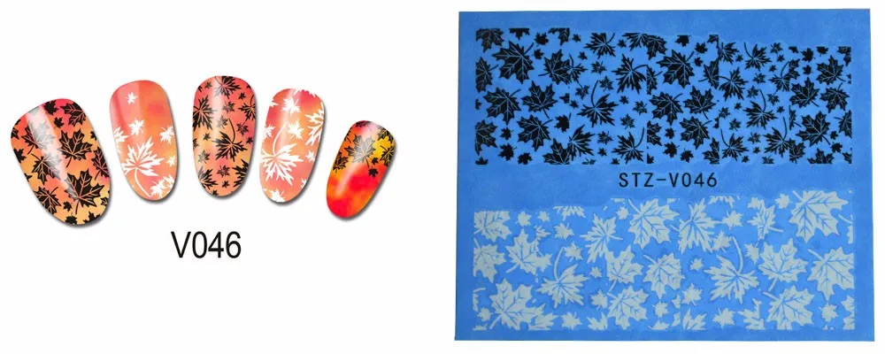 Новинка, 48 листов, переводные наклейки для дизайна ногтей, цветы, кружева, модные кончики для ногтей, черный/белый, маникюрный декор, LASTZV001-048