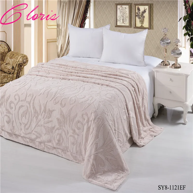 

CLORIS" 160*210cm 100% Polyester Blanket for Adult Soft Plush Fleece Luxurious Solid Color Bedspread On Bed