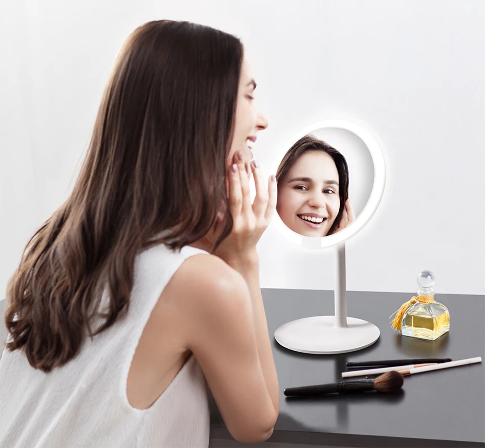 Xiaomi AMIRO AML004 Makeup Mirror Rechargeable Brightness Adjustable LED HD Makeup Daylight Mirror Mijia Makeup Mirror Cosmetics9
