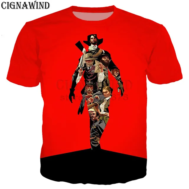 Fashion Popular hot game red dead redemption 2 t shirt men/women 3D print t-shirts casual Harajuku style tshirt streetwear tops 1