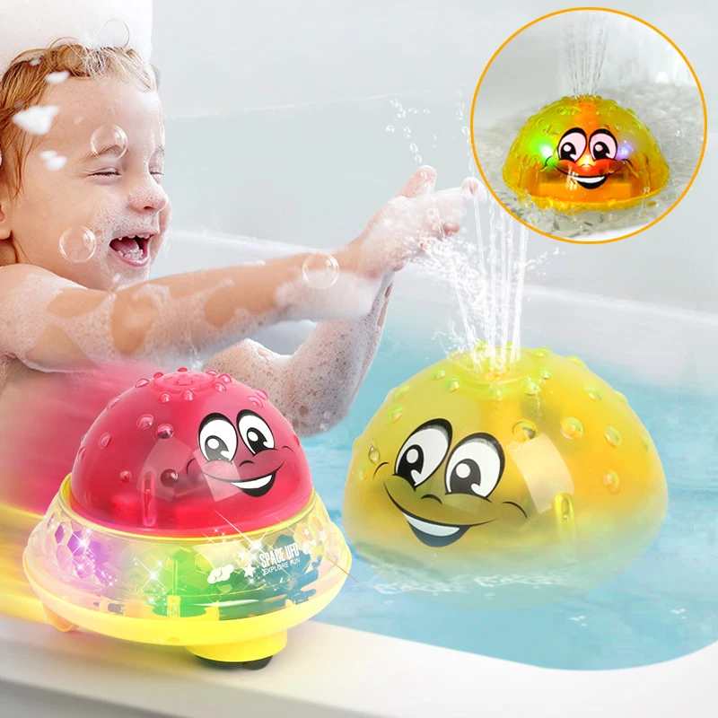 

Baby Bathing Ball Toys Electric Water Spray Ball With Led Light & Music Rotatable Swimming Pool Play Water Tiktok Toys For Kids