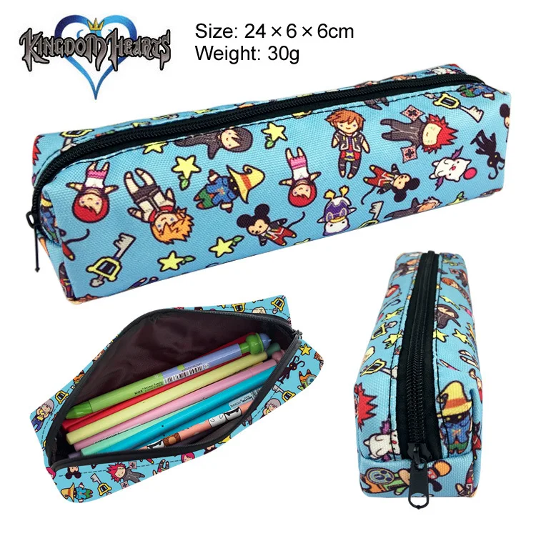 

IVYYE 1PCS Kind Heart Mickey Anime Cosmetics Bags Zipper School Pencil Case Storage Pen Bag Large Pouch Stationery Gift New