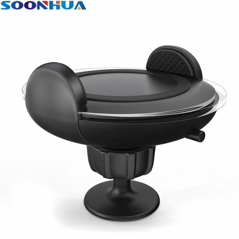 SOONHUA 5V 1A QI Wireless Car Charger Phone Holder Fast Charging Car Adapter For iPhone X 8 Plus Samsung Galaxy S6 S8 S7 Edge SOONHUA 5V 1A QI Wireless Car Charger Phone Holder Fast Charging Car Adapter For iPhone X 8 Plus Samsung Galaxy S6 S8 S7 Edge