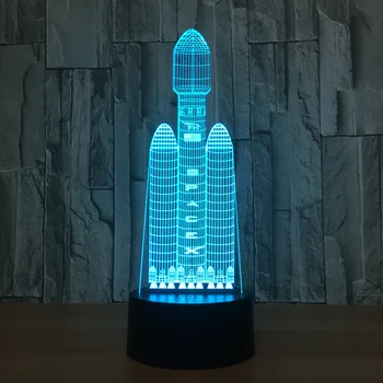 

Space Shuttle 7 Color Lamp 3d Visual Led Night Lights For Kids Touch Usb Table Lampara Lampe Baby Sleeping Nightlight Cute Light