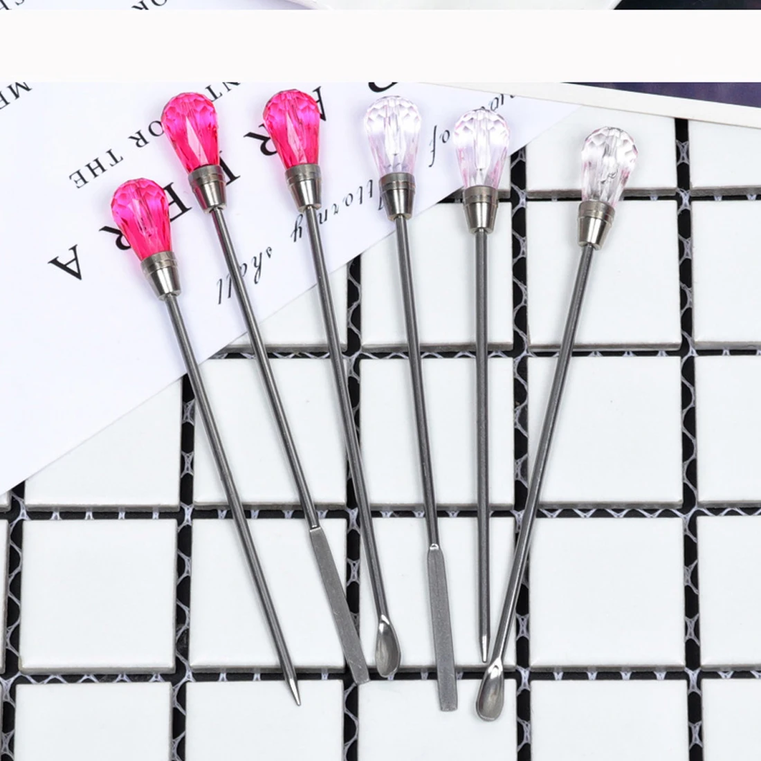 Rhinestone Picking Needle Nail Art Crystal Epoxy UV Glue Tool Nail Pen