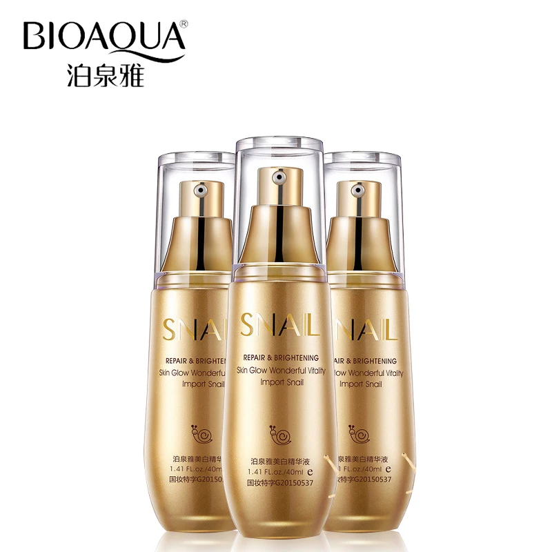 

40ml Skin Care Snail Whitening Essence Hyaluronic Acid Liquid Anti Wrinkle Anti Aging Collagen Moisturizing Day Cream Oil