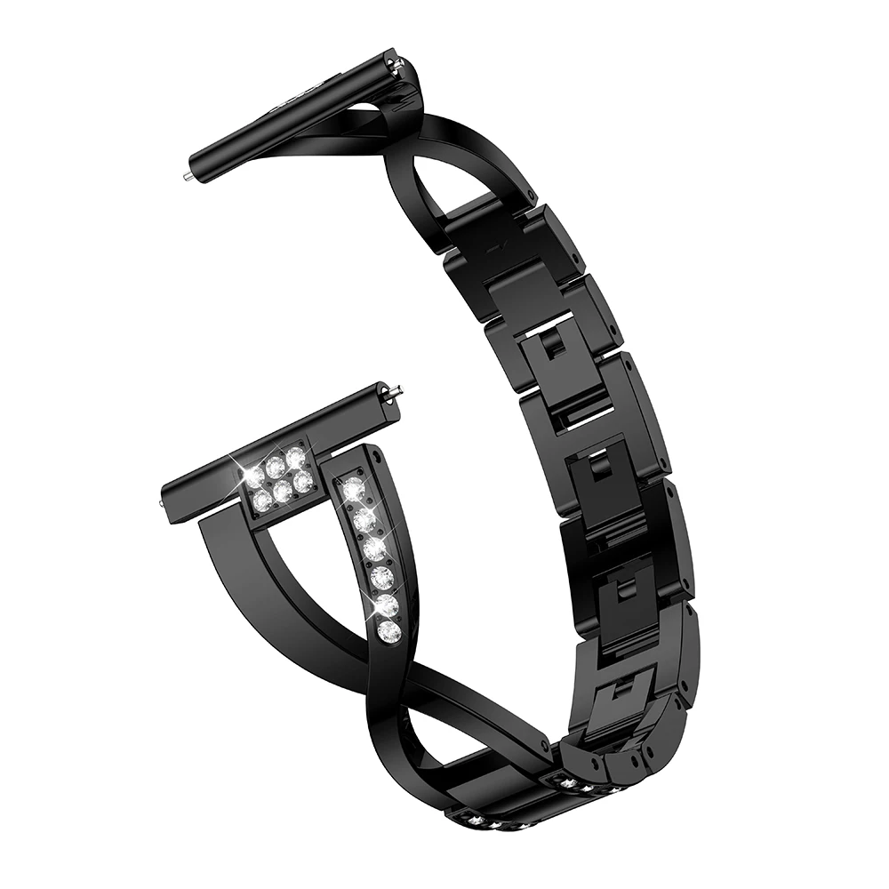 Для Amazfit Bip Pace Stratos 2 ремешка 22 мм 20 мм металлический браслет из нержавеющей стали для женщин samsung Galaxy Watch 46 мм 42 мм S3