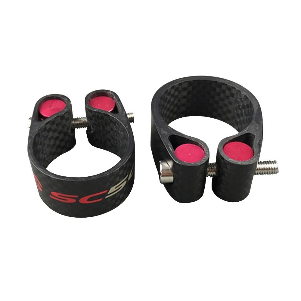 1pcs Full Carbon Fiber Mountain Road Bike Seatpost Clamp MTB Bicycle