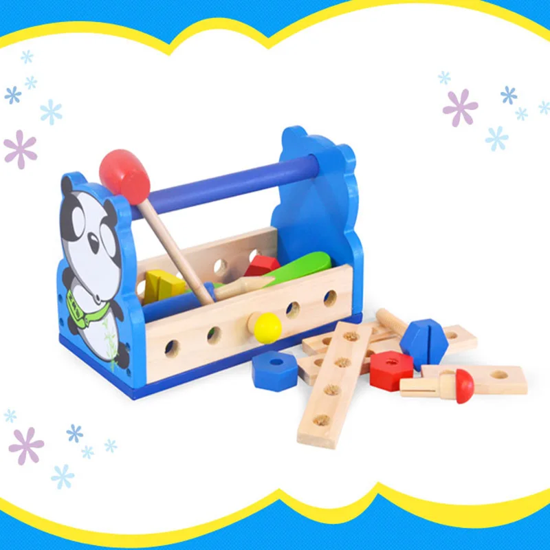 Блоки Игрушки для мальчиков подарок для игры многофункциональные Juguetes милый инструмент набор игрушек строительные инструменты деревянные развивающие игрушки для детей