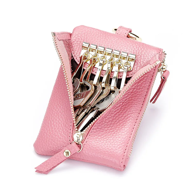 

Slim Coin Purse Women Purse Wallet Card Holder Zipper Key Ring Women Bag Pink Cash Card Package Student Girl Purse Money Bags