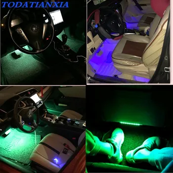 

4pcs / et 2018 hot car music atmosphere lights LED lights for dacia duster opel insignia audi a3 ford fiesta Accessories