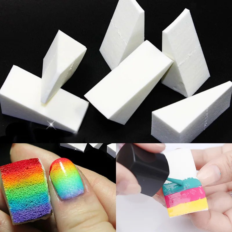 

12Pcs Gradient Nails Soft Sponge Gradient for Color Fade Coloring Stamping Stamper Painting Stamp Foam UV Gel Polish Brush Tool