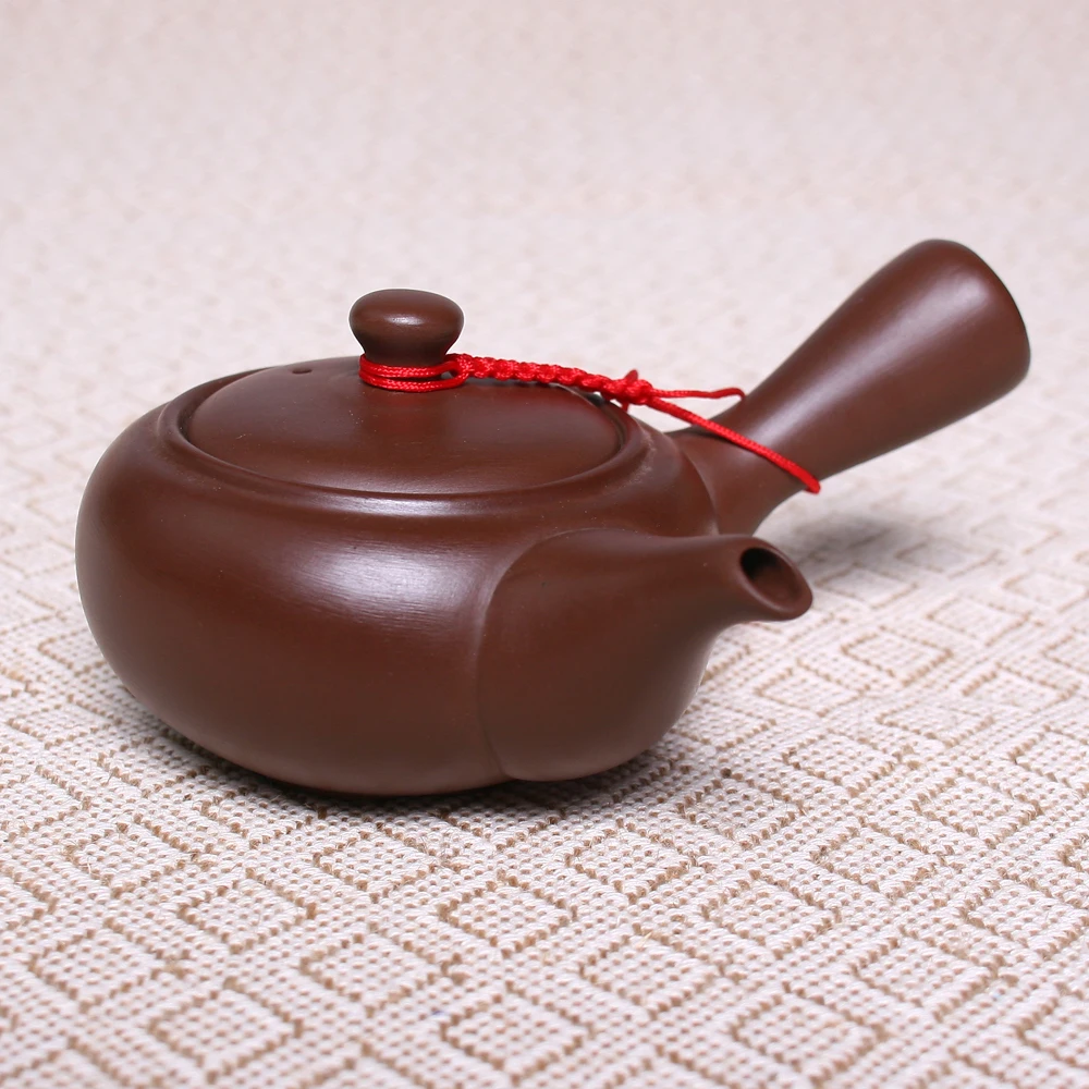 

Tea Infuser Handmade Paint Ceramic Clay Teapot Set Zisha Yixing Purple Clay Kongfu Pattern Pottery Health Teapot