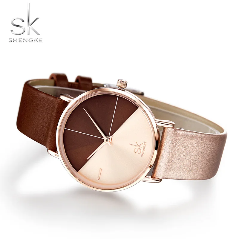 SK женские часы Топ бренд класса люкс женские часы-браслет для дам кварцевые наручные часы Montre Femme Relogio Feminino SHENGKE