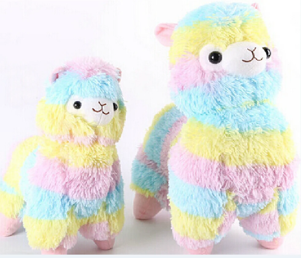 1PC 35CM RAINBOW Alpaca Plush Toy Dolls For Children Japanese Alpacasso