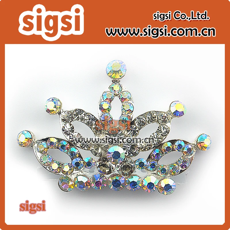 Women's Royal Queen King Crown Rhinestone Bouquet Pinsin Brooches from