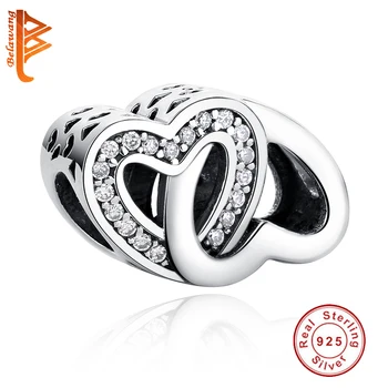 

BELAWANG Wholesale Gift Beads 925 Sterling Silver Entwined Love Charm Beads Fit Original BW Bracelet Authentic DIY Jewelry