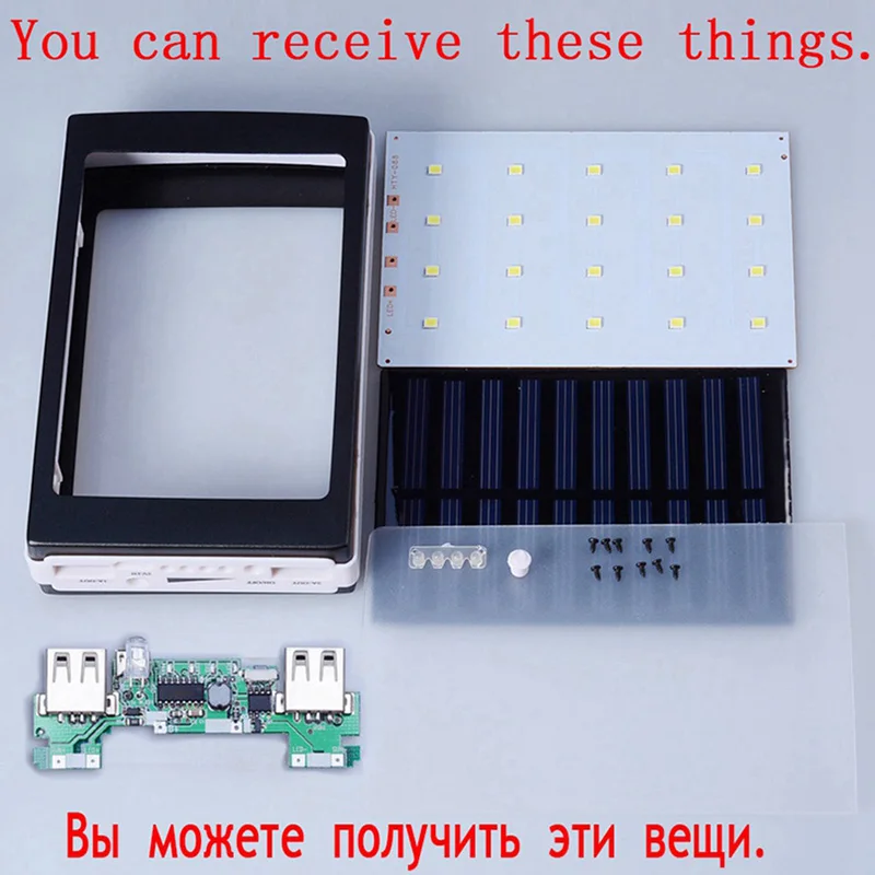 Без батареи) 20000mah 18650 power Bank, солнечная коробка DIY, чехол Poverbank, power Pover Bank для samsung huawei, зарядное устройство для мобильных телефонов