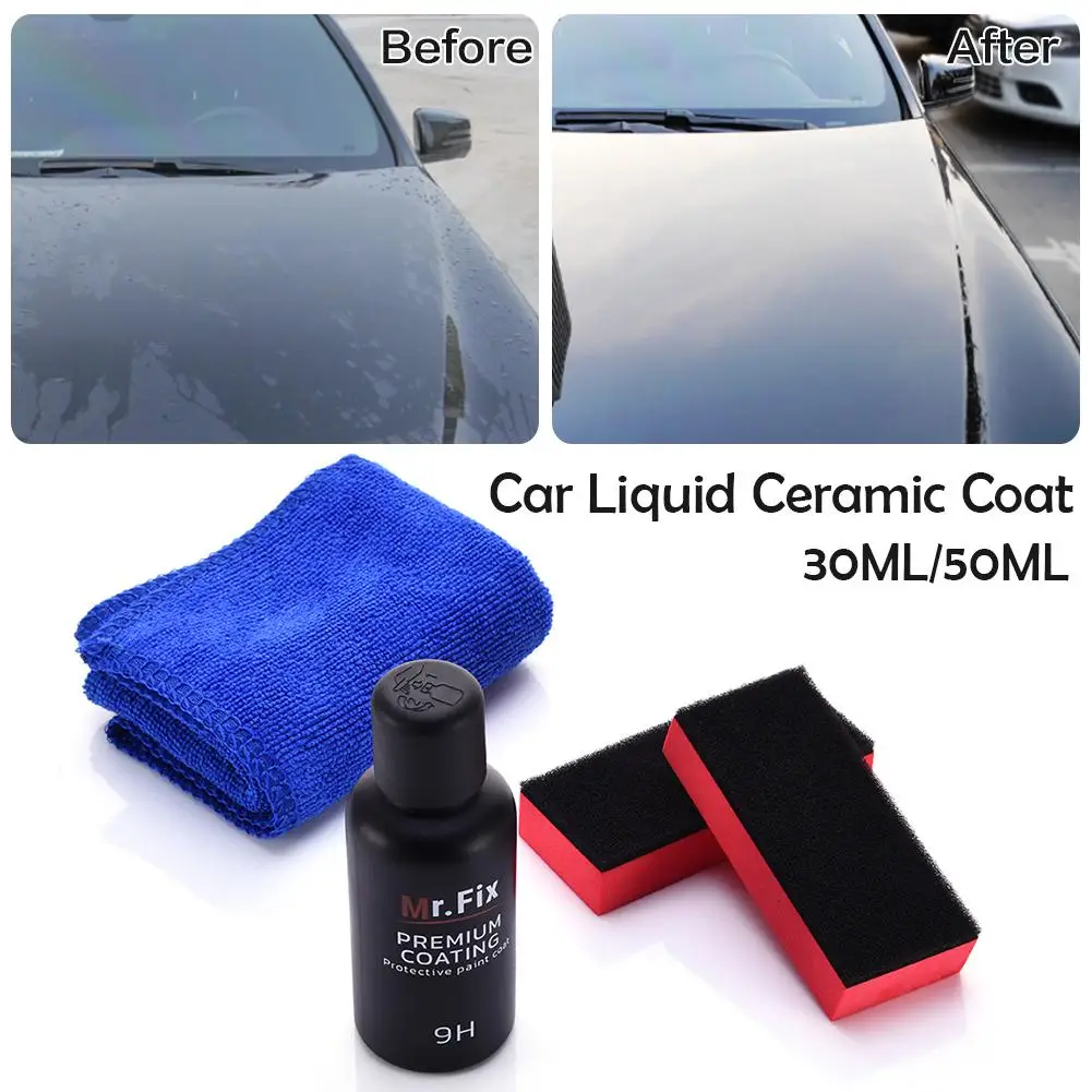 1 шт., жидкое керамическое покрытие для автомобиля, лак для автомобиля, 9 H, глянцевая гидрофобная краска для покрытия стекла
