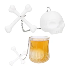 NICEYARD Пустой чайный пакетик, кости, Череп, чай, заварка, креативная силиконовая чайная посуда, свободные листья, ситечко для чая