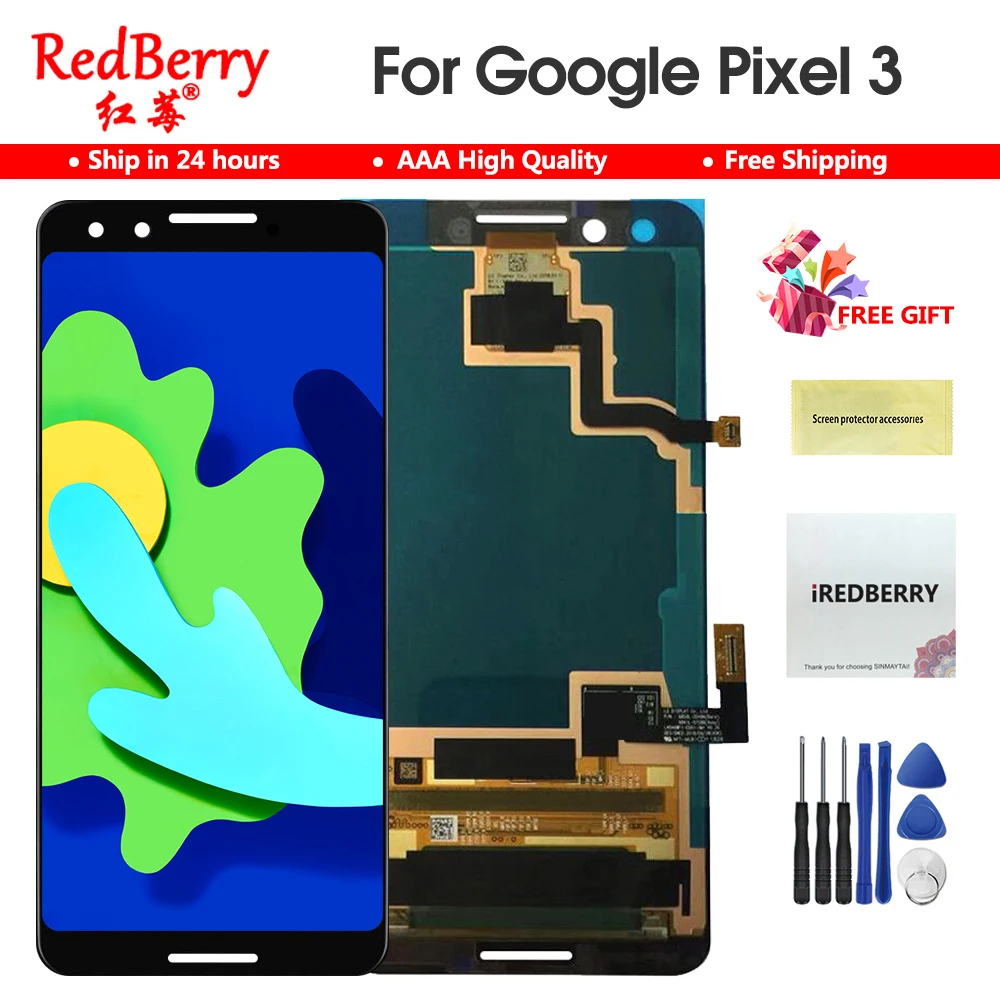 5," черный ЖК-дисплей для HTC Google Pixel 3 ЖК-экран Сенсорная панель экран дигитайзер сборка для HTC Google Pixel 3 дисплей