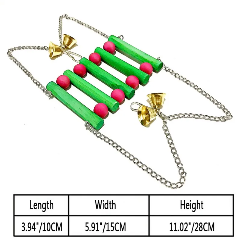 Натуральная лестница для попугая для клетки подвесной Декор деревянный питомец Птица Попугай игрушка игрушечная лестница с игрушки из веревки для животных принадлежности - Цвет: As picture