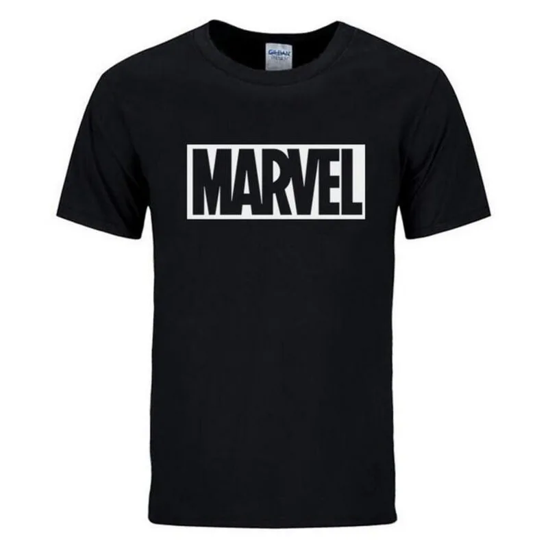 Мужская футболка с коротким рукавом Marvel модный принт супергероев o образным