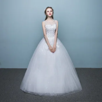 

Sweet Wedding Dress 2019 Elegent Tulle Ball Gowns Simple Wedding Party Dress Robe De Mariee Vestido De Noiva