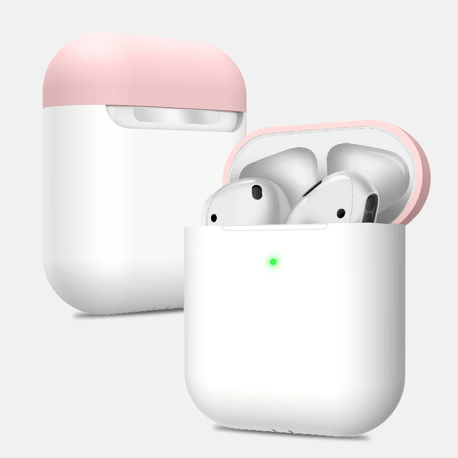 Чехол для AirPods 2 беспроводной зарядный бокс мягкий силиконовый защитный чехол Apple