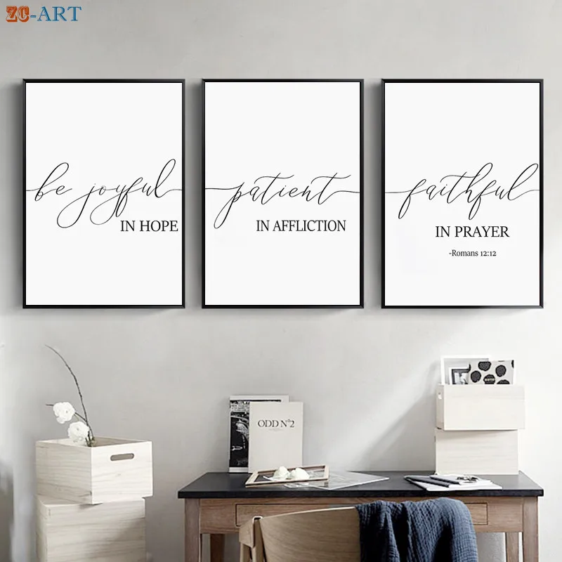 

Modern Christian Wall Art Bible Verses Canvas Painting Quotes Posters and Prints Nordic Wall Pictures for Livng Room Unframed