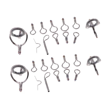 

24pcs Fly Rod Guide Set Fishing Rod Guide Tip Repair Kit Ring Different Size Cana de pescar de guia canne a peche guide