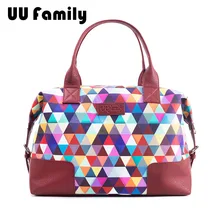 UU Familie 2016 Neue Winter Reisetaschen Damen hand Farbe Sigsaw Muster Reisetaschen Reisepaket frauen Hand Reise Tote