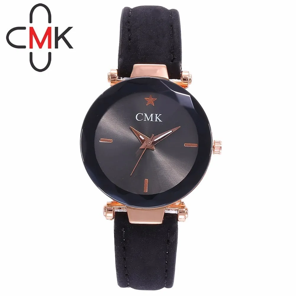 

CMK Brand Watch Ladies Clock Analog Quartz Dress Wrist Watch Casual Fashion Simple Leather Hours Relogio Feminino