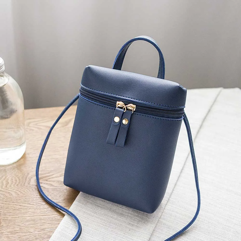 SUBIN милая сумка для мобильного телефона из искусственной кожи, модный кошелек, сумка на плечо с ремешком на шее, сумка для iphone и других телефонов - Цвет: 03 blue